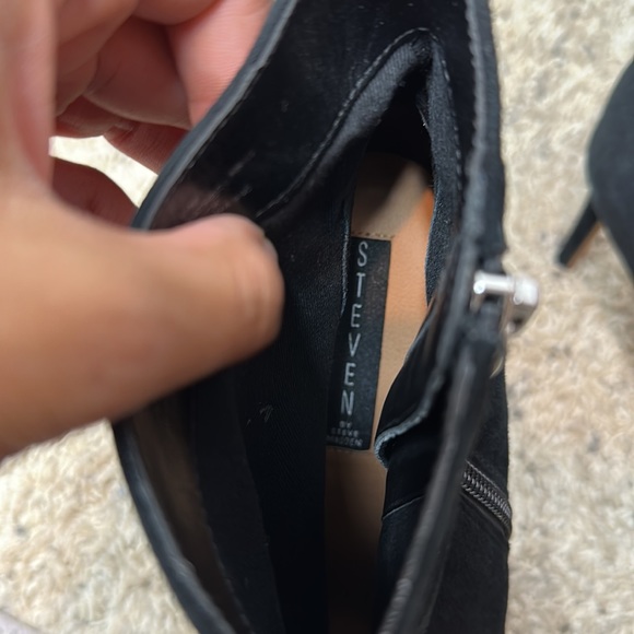 Steven Logic Black Suede Leather Ankle Booties Size 11 - Picture 10 of 11